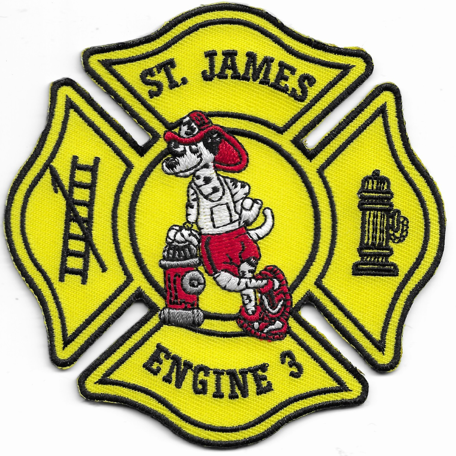 Saint James Fire Dept.  Engine - 3, New York (4" x 4" size) fire patch