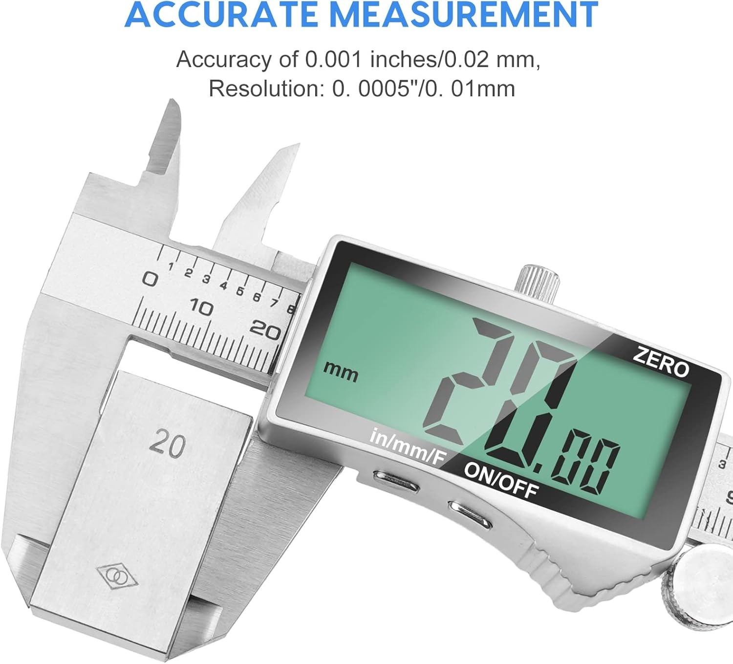 6-Inch Digital Caliper with Extra Screen & Auto-Off for Precise DIY Measurements