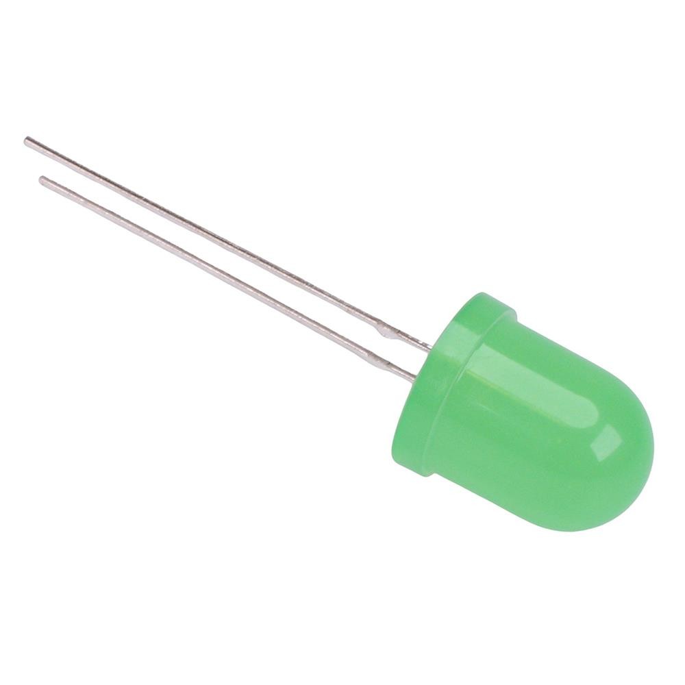 50 x Green 10mm LED Diffused Lens 2900mcd 60°