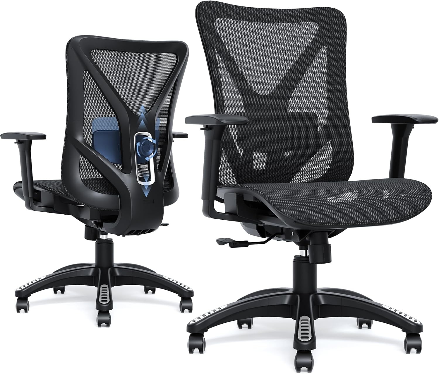 Ergonomic Office Chair, Mesh Computer Desk Chairs with Adjustable Lumbar Support