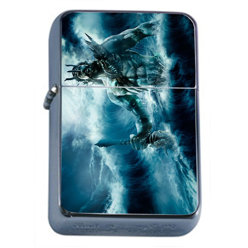 Sea God Em1 Flip Top Oil Lighter Wind Resistant