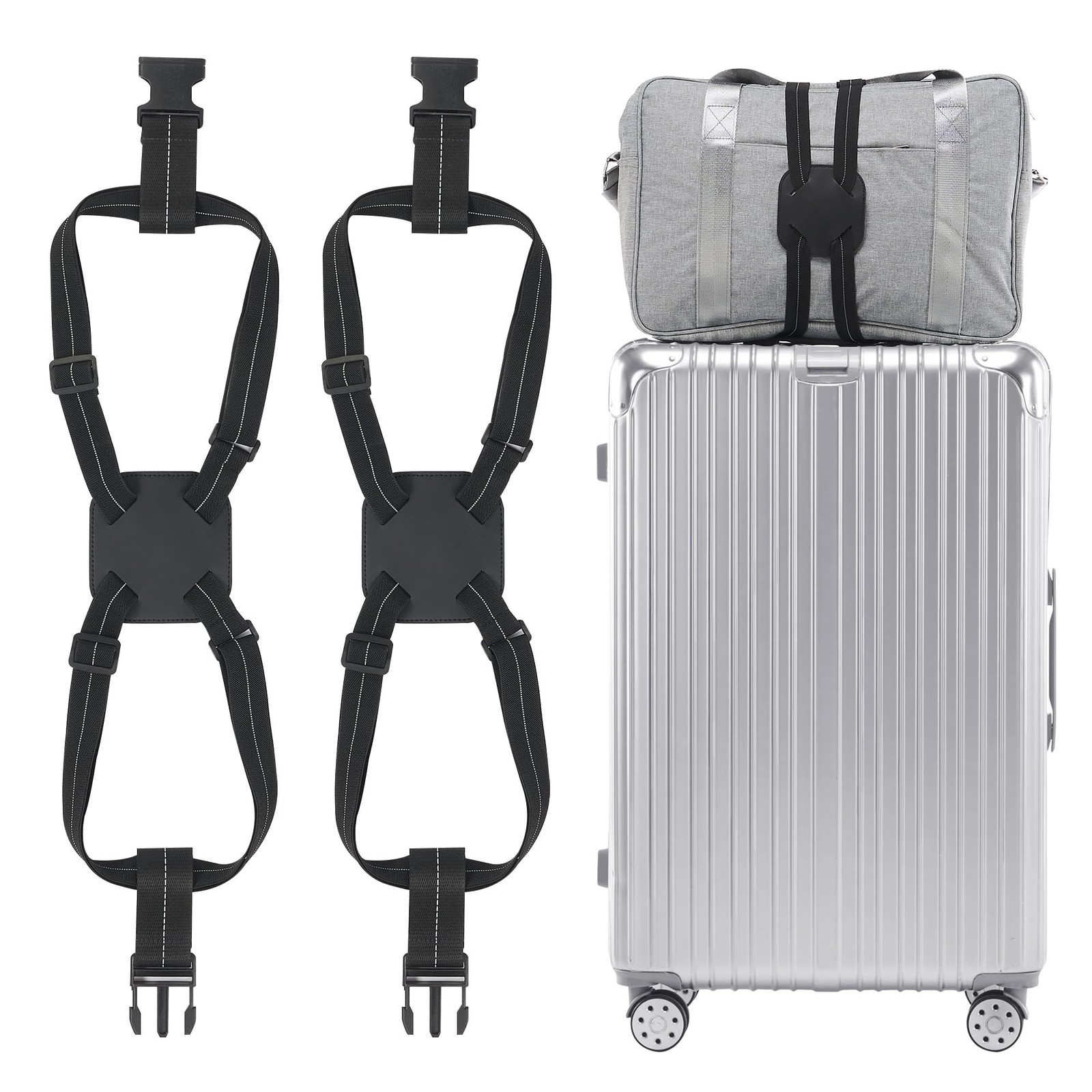 Travelkin Luggage Straps - Bungees for Suitcases, Add a Bag, Travel Bag Bunge...