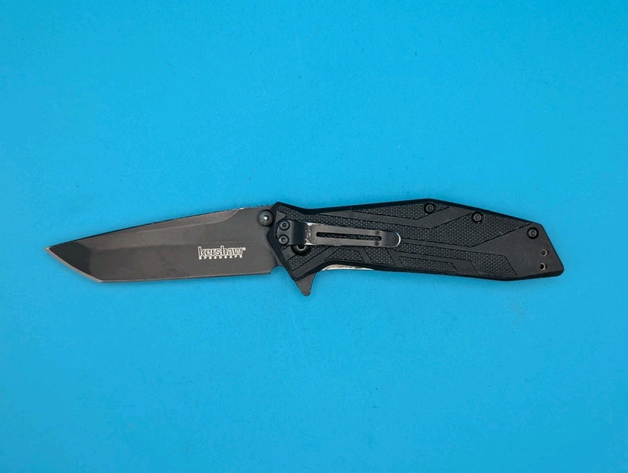 Kershaw 1990 Tactical Black Brawler 3.25" Tanto Folding Pocket Knife!