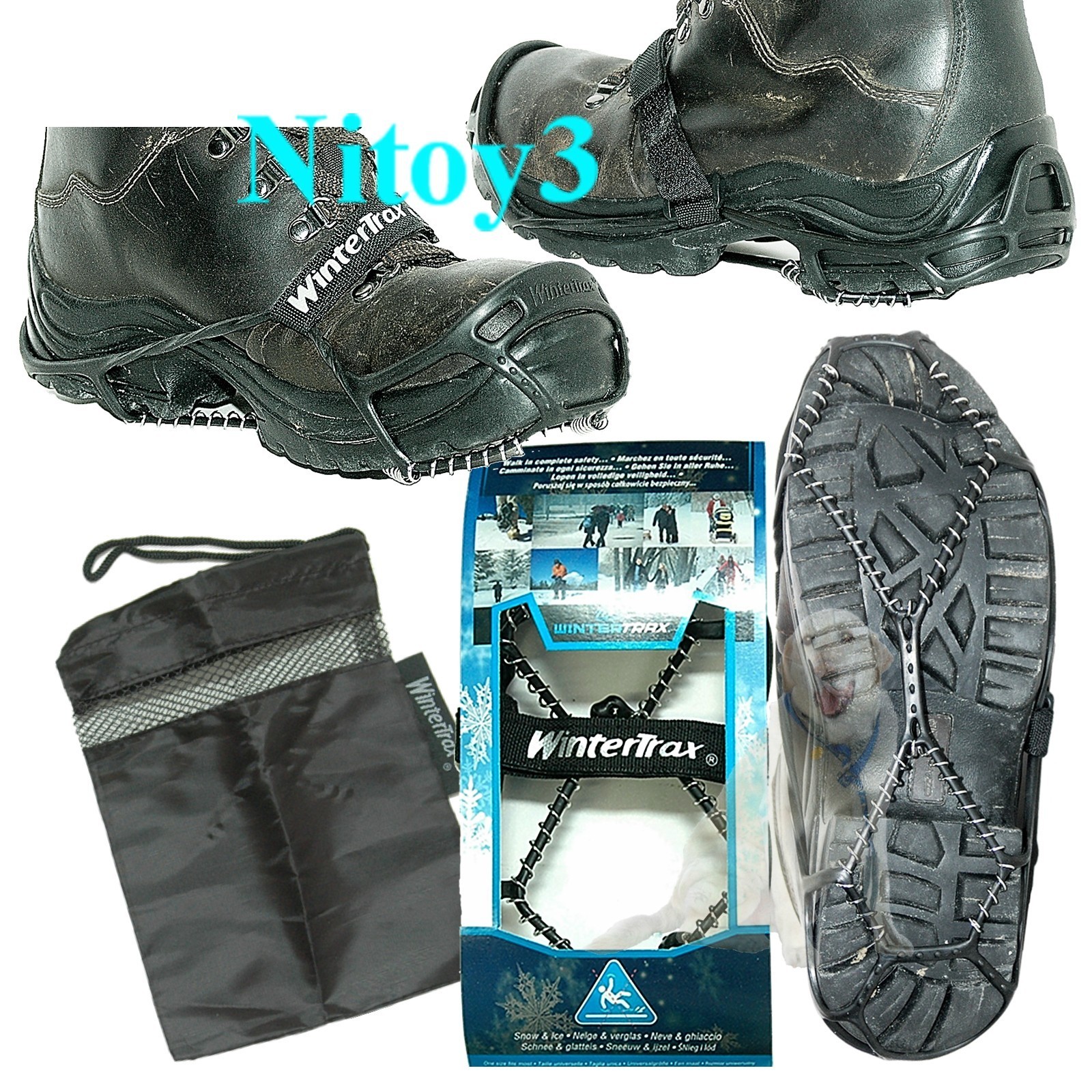 Wintertrax Snow/Ice Grips Shoe Traction/Grip-Unisex One Pair One Size: 6-12