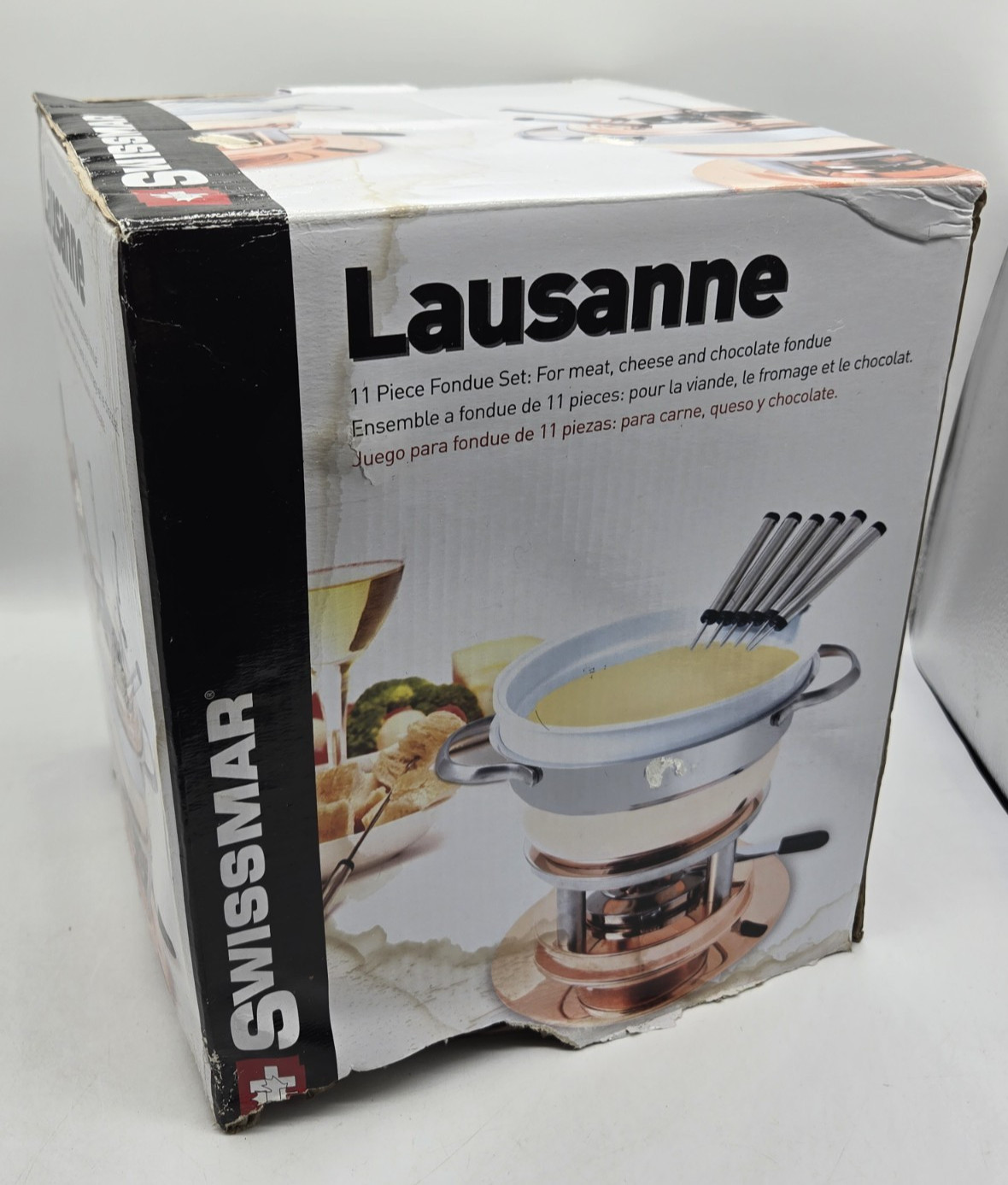 OPEN BOX, Swissmar Lausanne 11pc Fondue Set 11 Piece | Copper