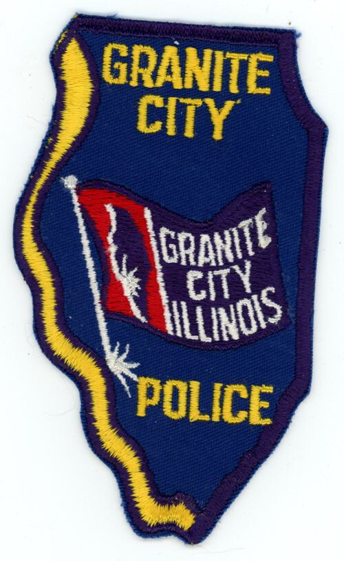 ILLINOIS IL GRANITE CITY POLICE NICE STATE SHAPED SHOULDER PATCH SHERIFF