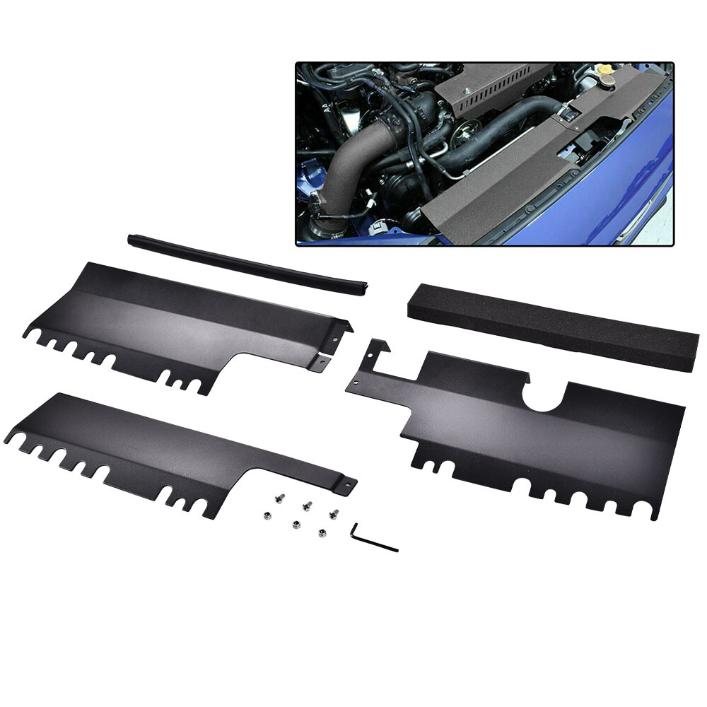 Fit For 2015-2018 Subaru WRX / WRX STi Black Radiator Shroud Cooling Plate Kit