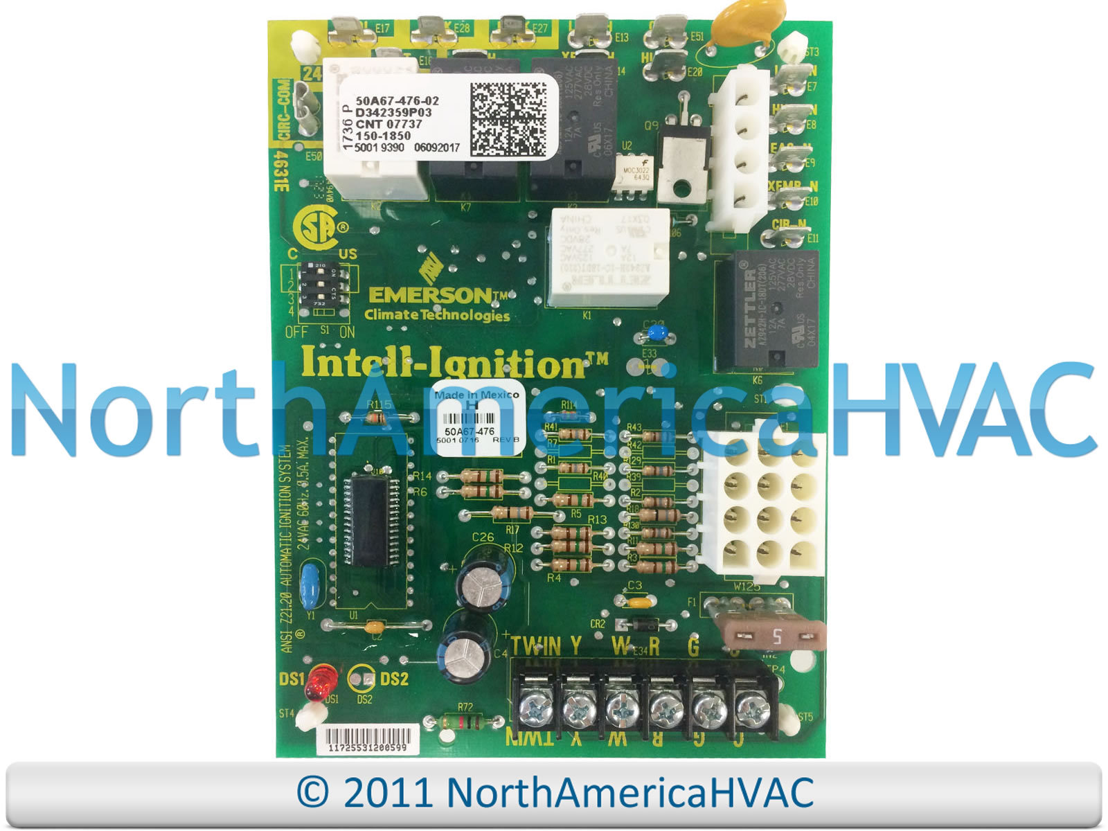 OEM Trane Furnace Control Circuit Board Fits White Rogers 50A67-476-01 50A67-476
