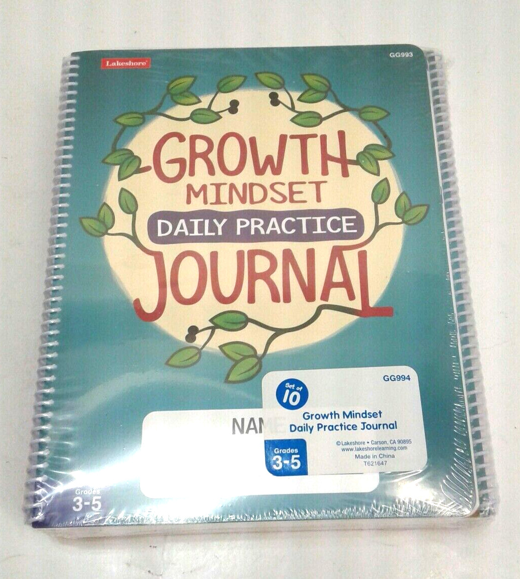 Lakeshore Learning GG994 Growth Mindset Daily Practice Journal Grades 3-5  10Pk