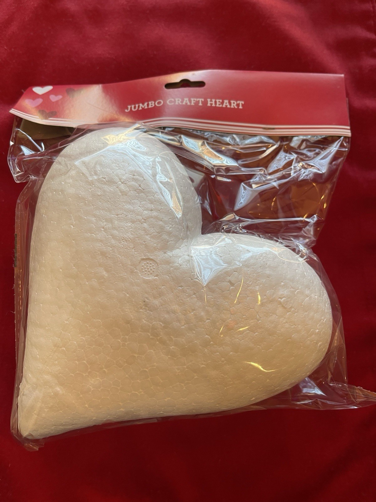 Styrofoam Jumbo Heart Craft Foam “New” 7"X7"X3"