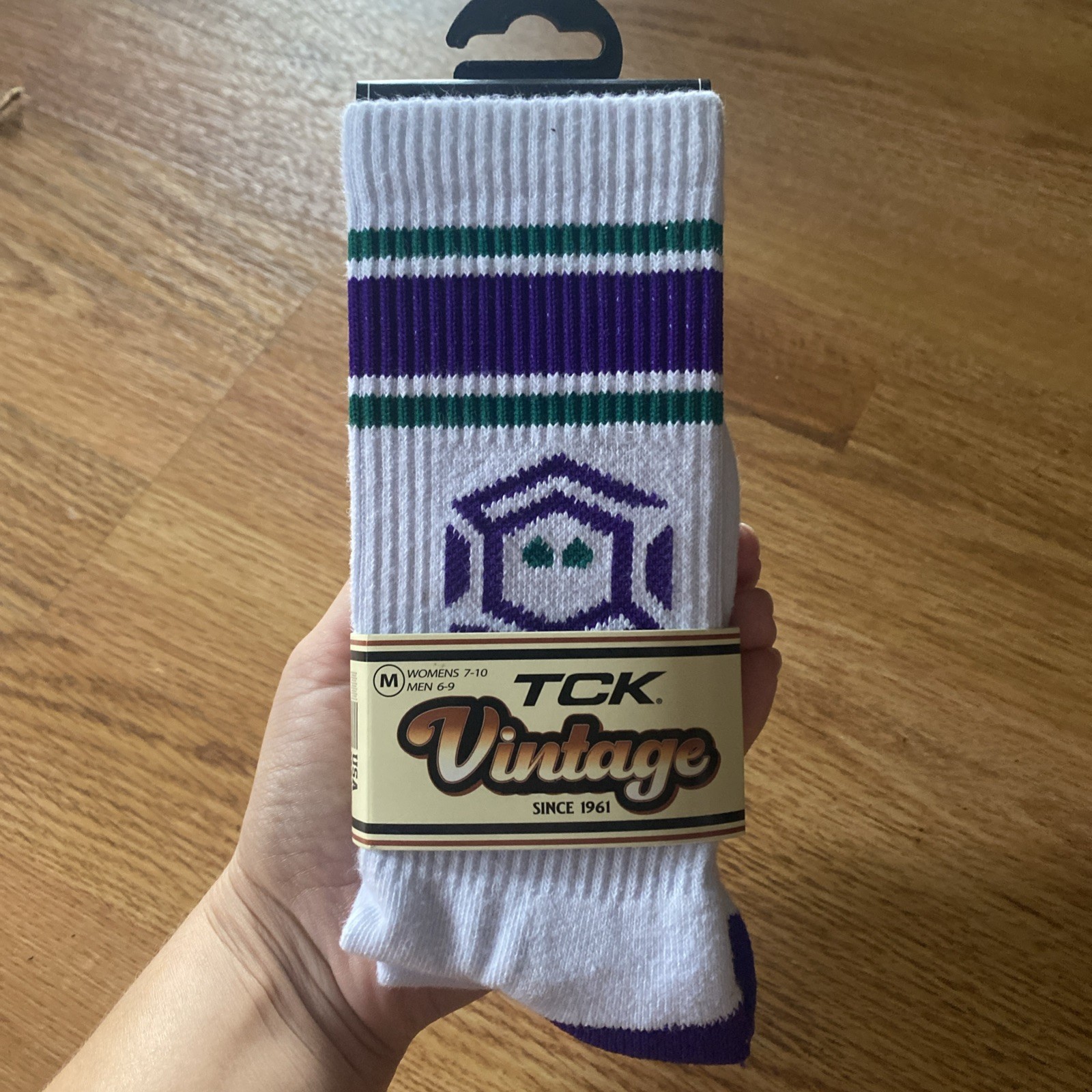 TCK Performance Athletic Socks Baseball Soccer purple design