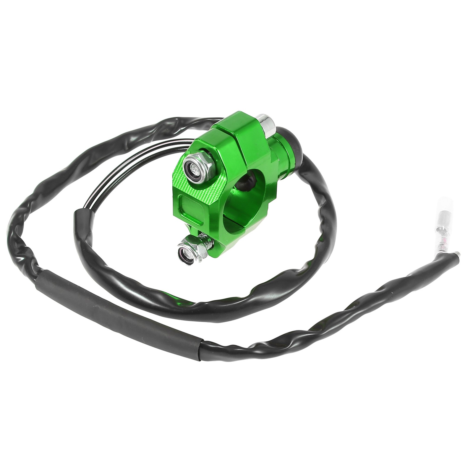 Universal Pack (1) Motorcycle Engine Start Switch Button Green Aluminum Alloy