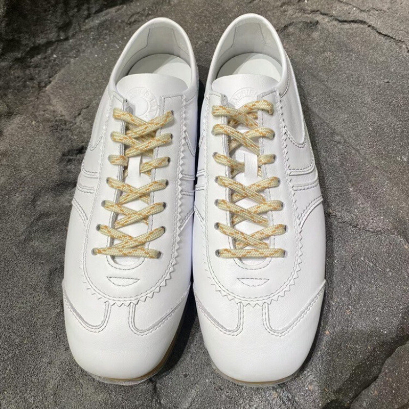 DriesVan Noten Leather Lace-Up Drive Shoes, Flat Sneakers Casual Shoes for Women