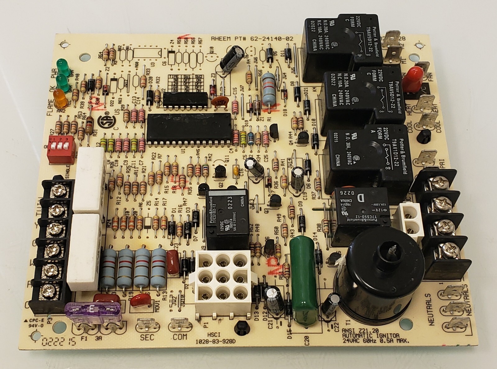 1028-83-928D 62-24140-02 1028-928 OEM control board of Rheem Furnace