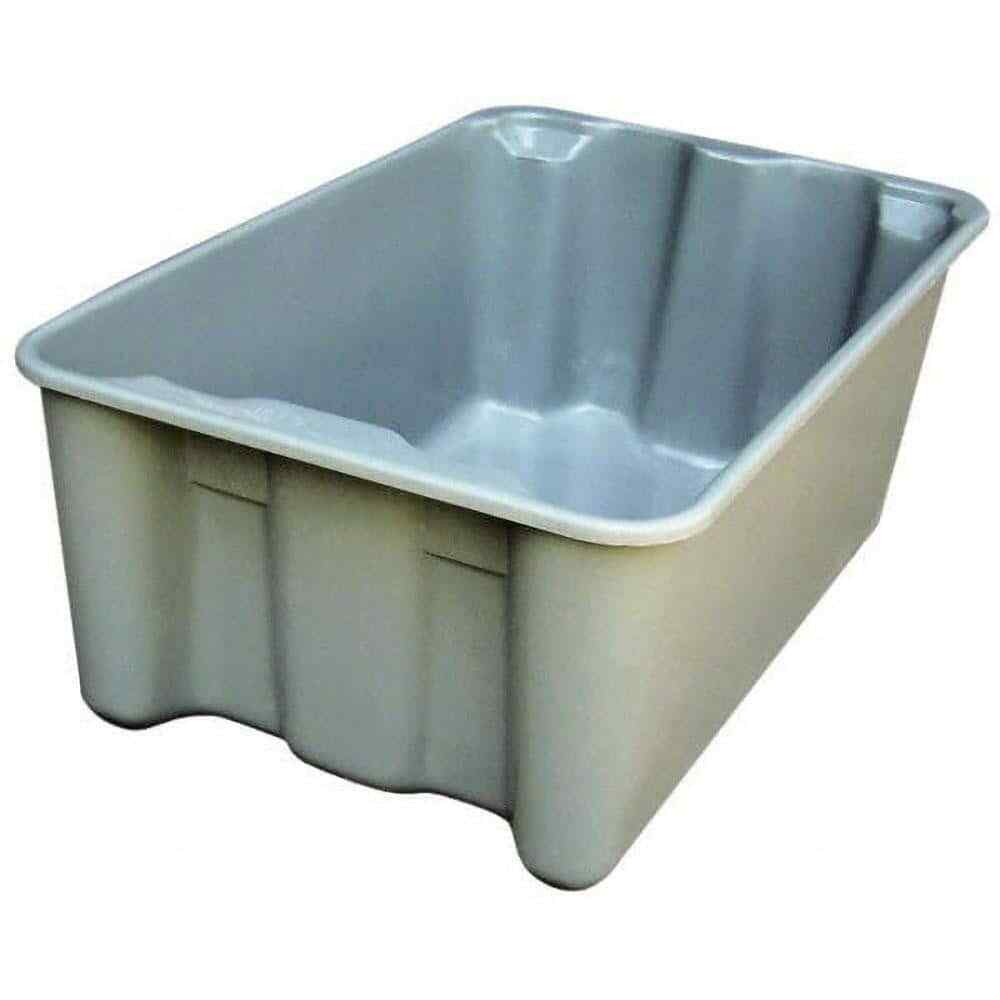 MFG Tray Gray Fiberglass-Reinforced Stack-N-Nest Tote: 20.6" L x 13" W x 8" H