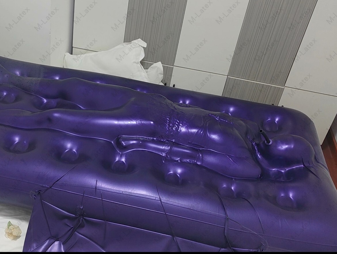 1347 Latex Gummi breathing tube vacuum inflated bed twin size customized 0.4mm