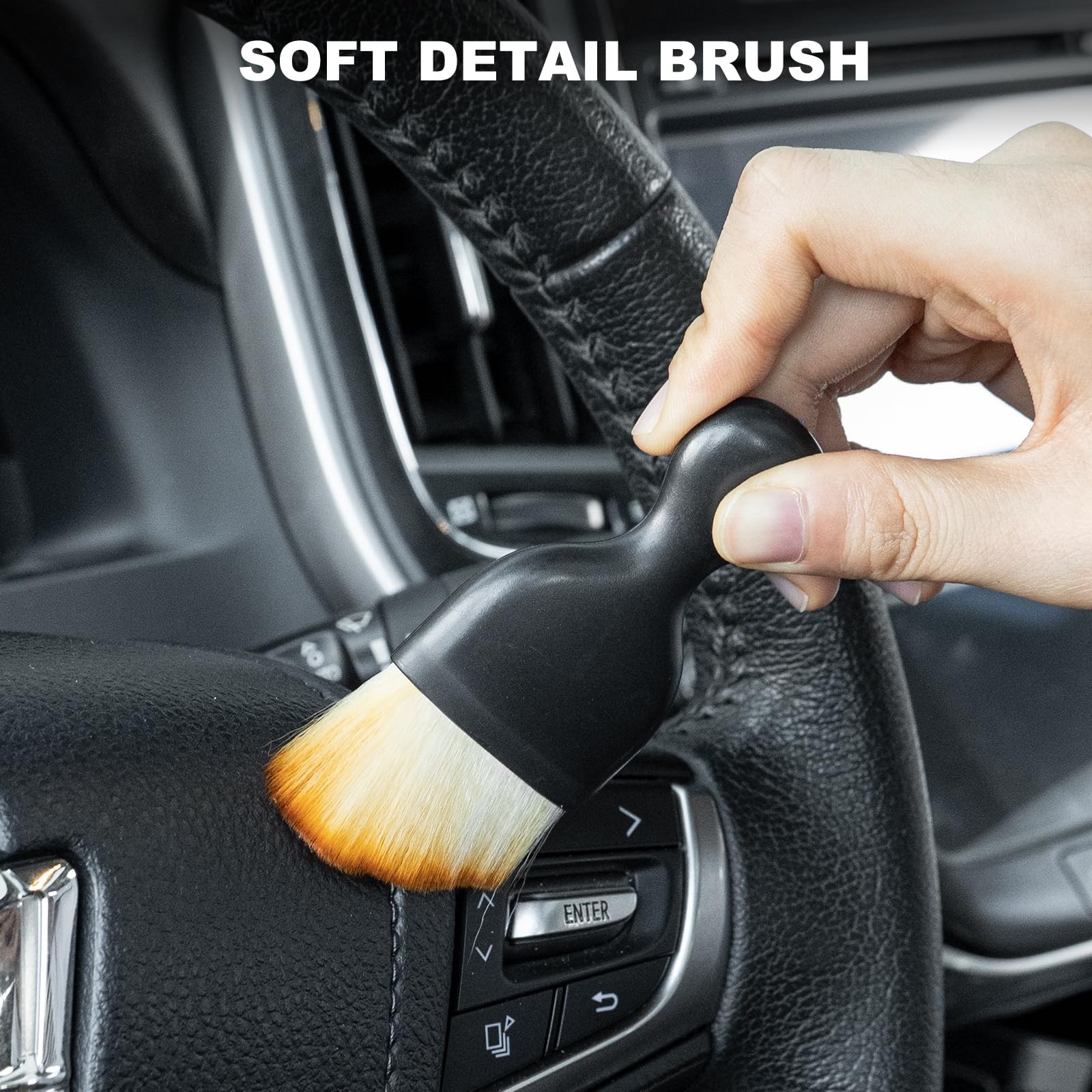 THINKWORK Car Interior Cleaning Kit, Duster Detail Brush,...