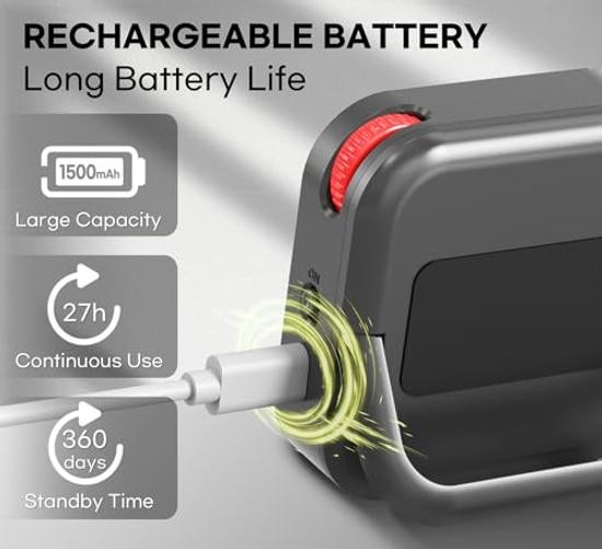 Visual Digital Timer, Large Color Display & Rechargeable, Magnetic Back &