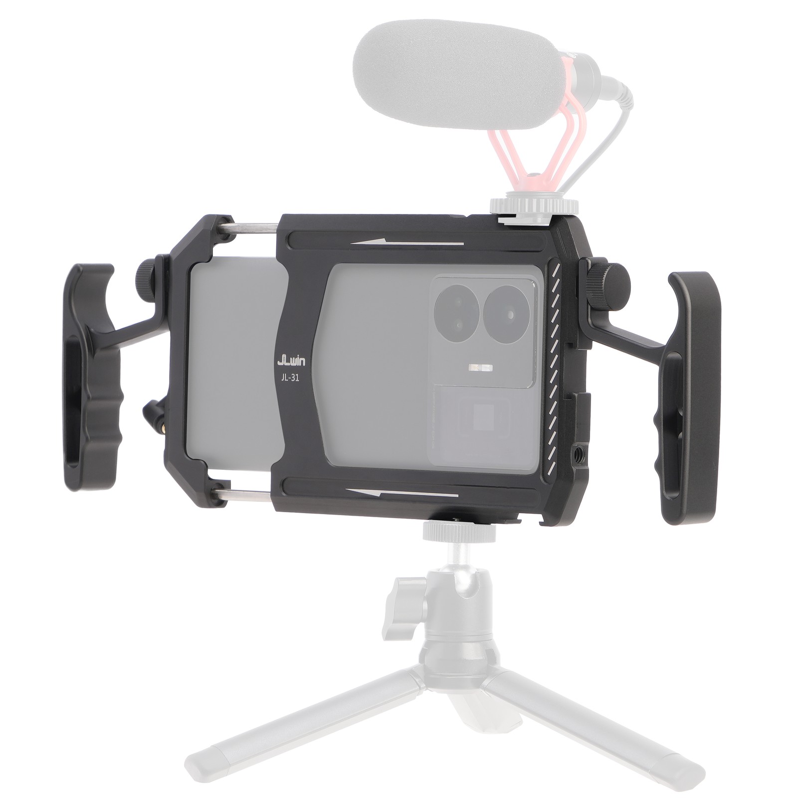 Universal Smartphone Video Rig Phone Cage with Handles Vlogging Photo Stabilizer
