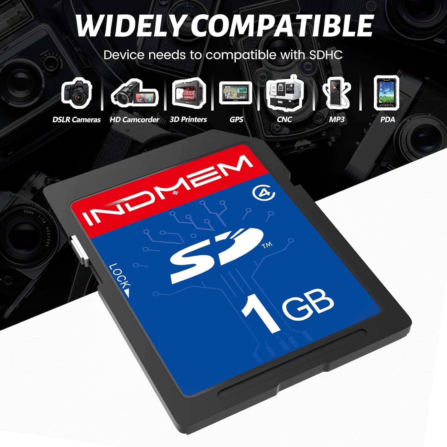 1GB Class 4 SD Card - Durable Memory for Cameras & Essential Devices