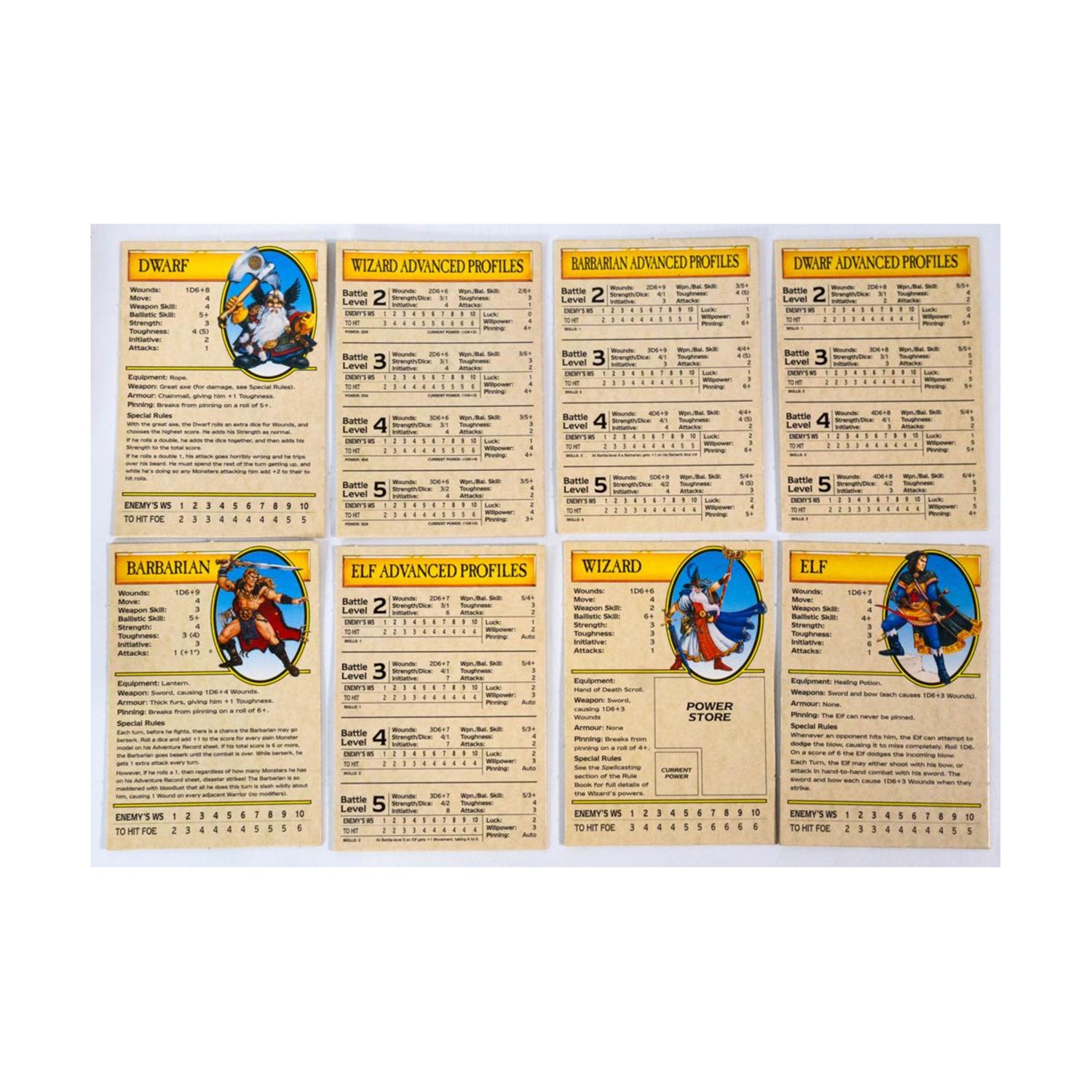 GW Warhammer Quest Warhammer Quest - Warrior Cards Only! EX