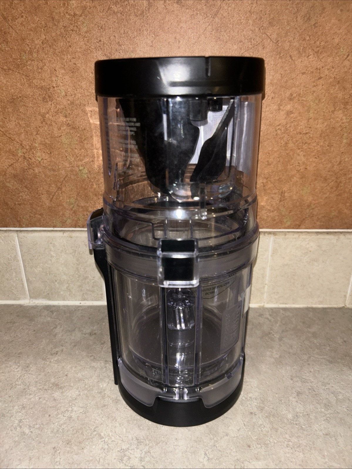 Ninja Auto-Spiralizer Attachment with pusher, no blades. Never Used