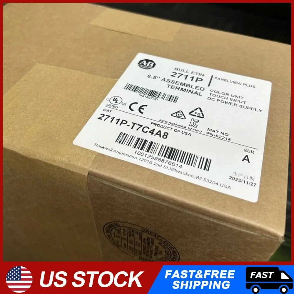 New Unopened AB 2711P-T7C4A8 /A PanelView Plus 6 6.5" AC Terminal Free Shipping