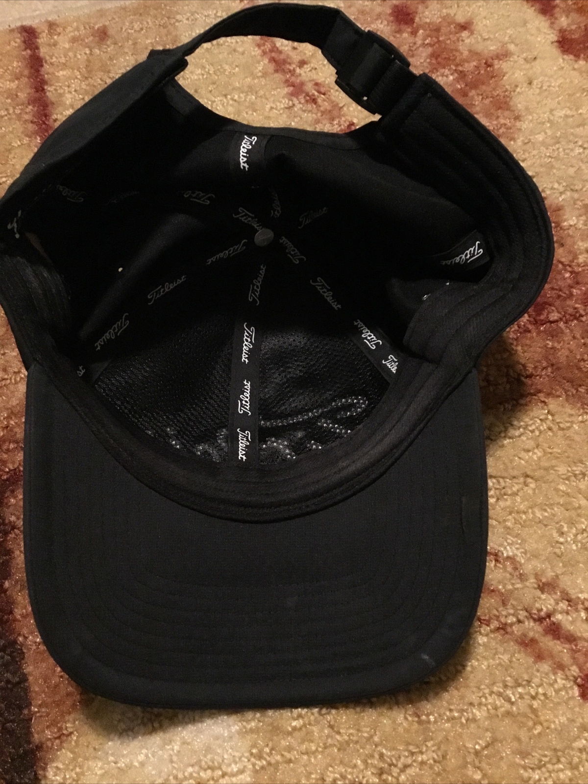 Titleist Strapback Adjustable Strap Hat Golf Black Centennial Bank Russellville