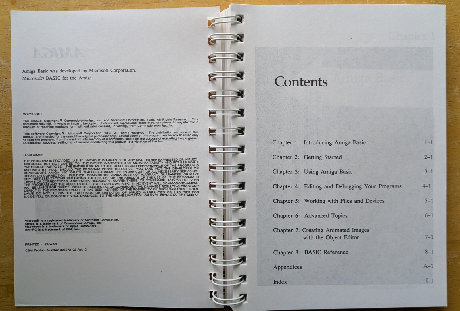 Vintage Amiga BASIC Book (1985) Microsoft BASIC For The Amiga 8.25in x 6in