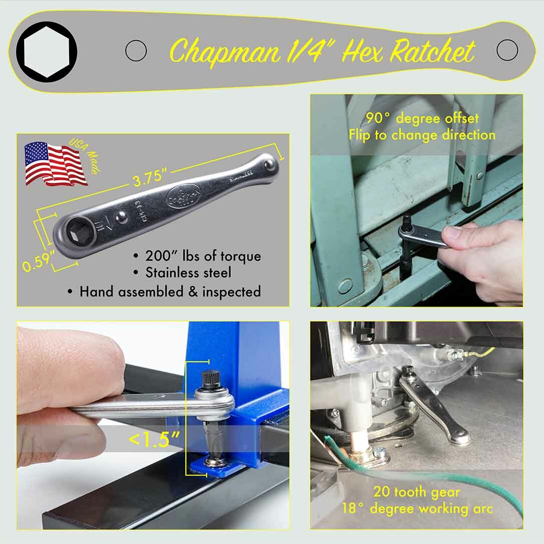 Chapman MFG Master Kit 5575 64 Part Screwdriver Set Mini Ratchet USA MADE
