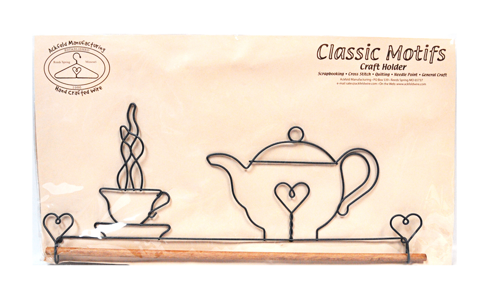 Classic Motifs Teapot 16 Inch Fabric Holder With Dowel
