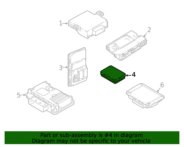 Genuine Audi Control Module 8W1-907-064-DH
