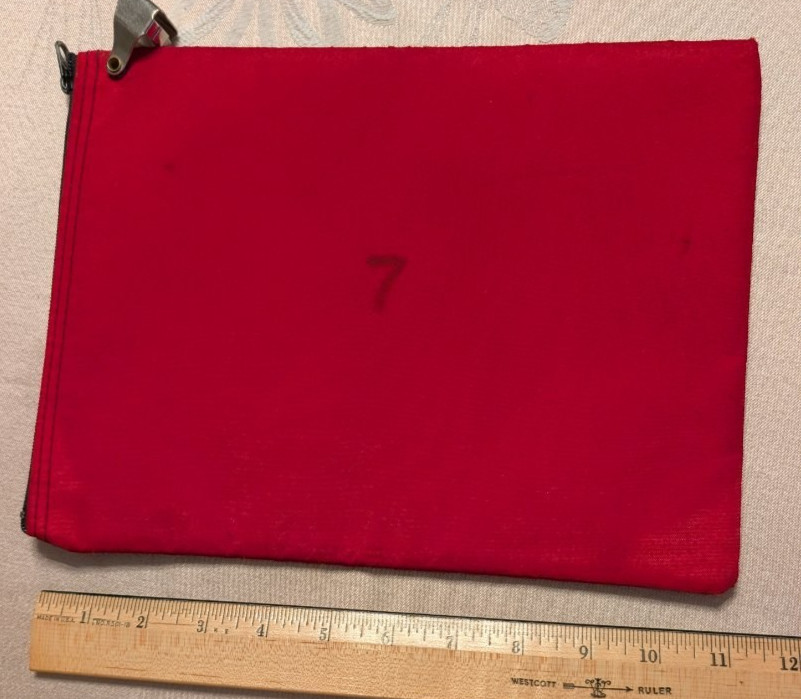 Lockable Canvas Security Bag for Bank; Cash; Jewelry; Valuables 11" x 8"