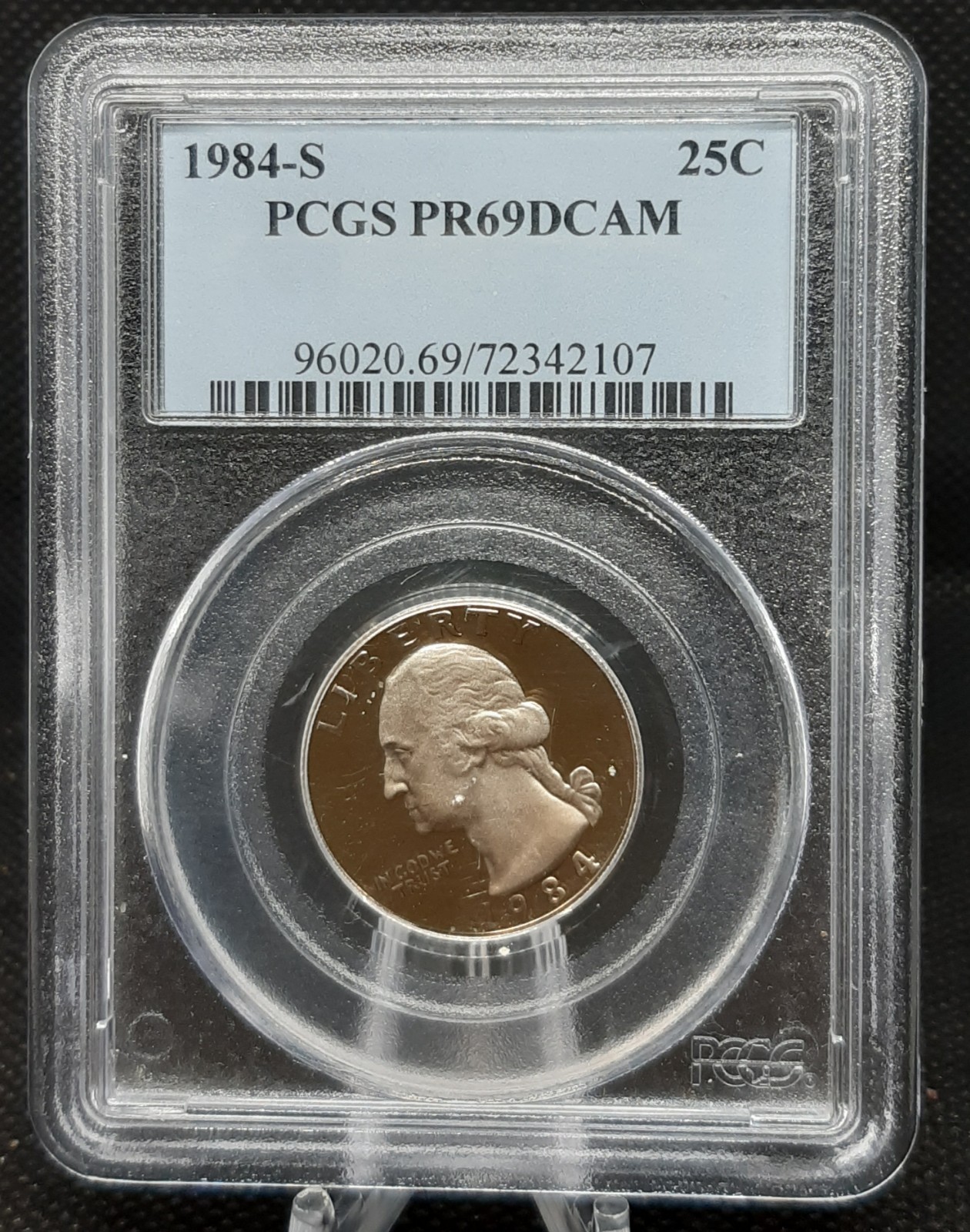 1984-S 25C Washington Quarter PCGS PR69DCAM Clad  #B69