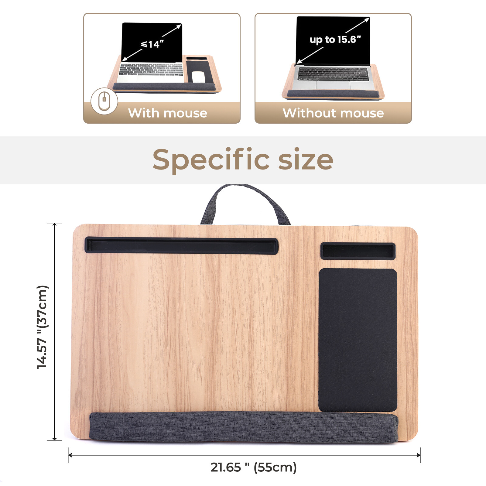 Portable Laptop Desk Table Tray Lap Computer Support Cushion Bed Pillow Cushion
