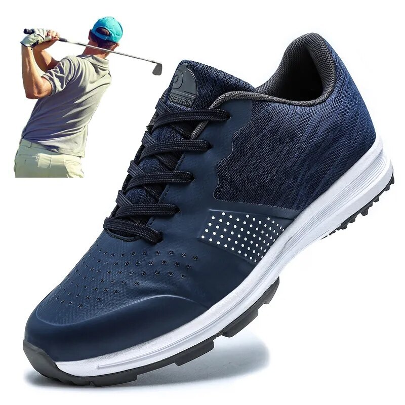 Professional Men Lace-up Golf Shoes Waterproof Outdoor Golf Sport Trainers Shoes