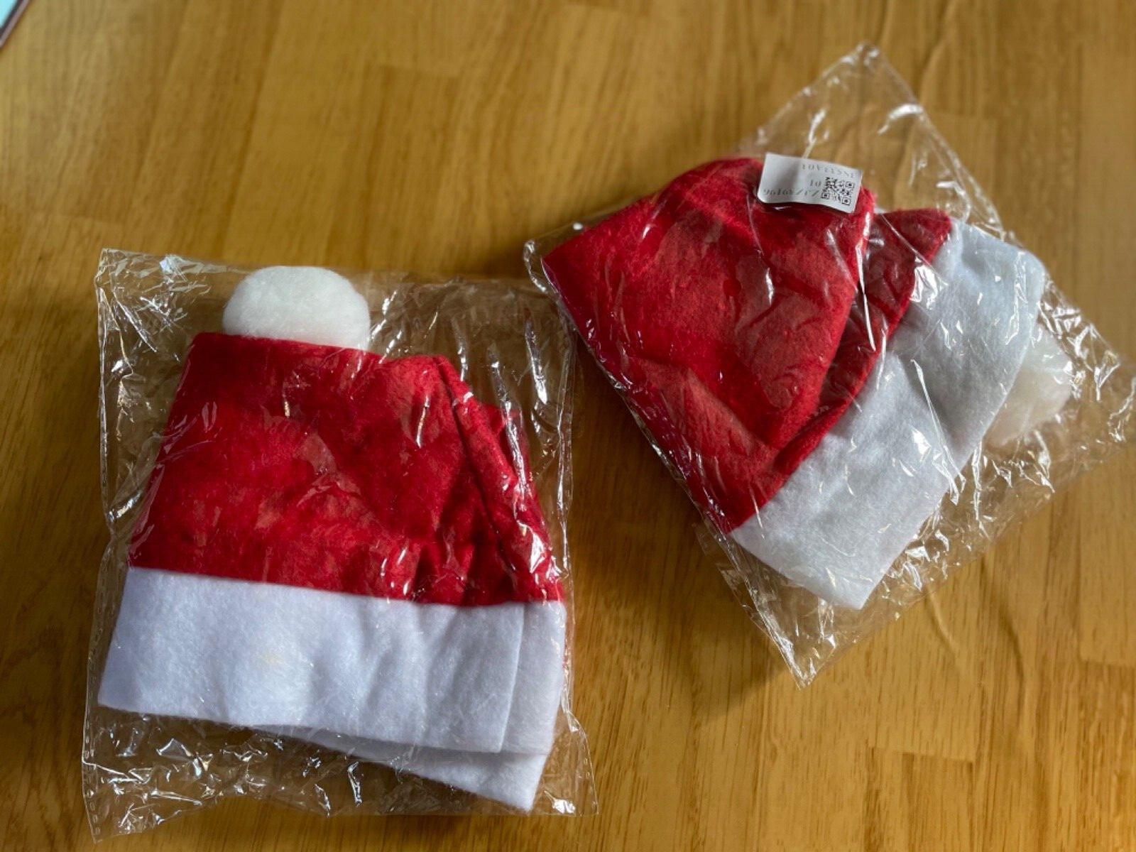 Set of 2 Christmas Santa Claus Red Hat Holiday Party Costume Unisex