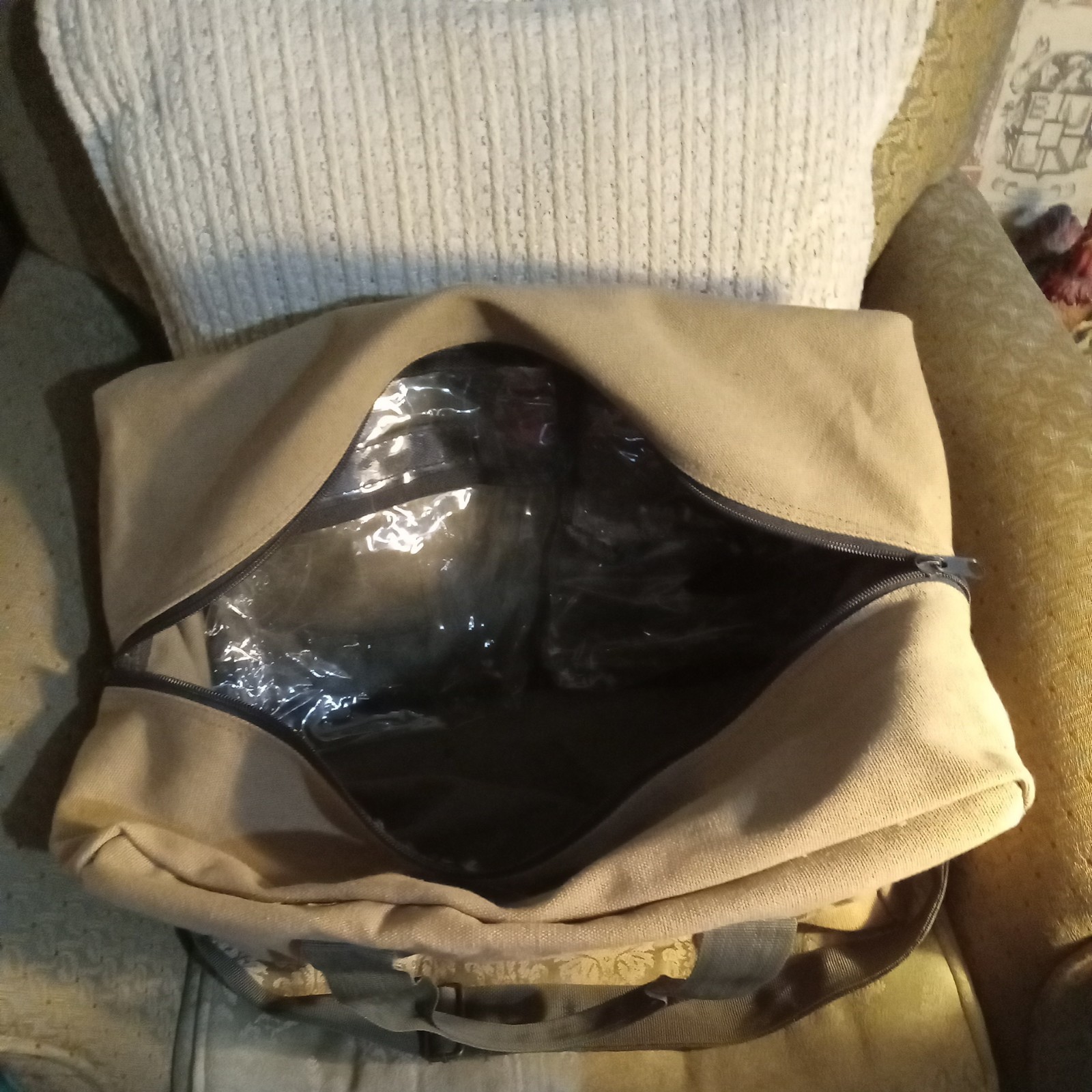 American Red Cross Field Service Brown Canvas Duffle Bag