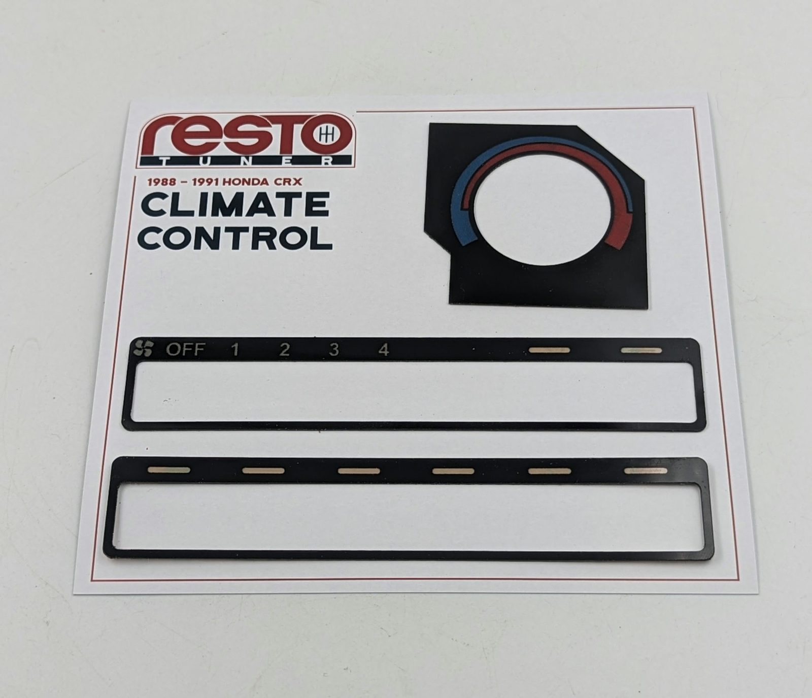 88-91 Honda CRX Climate Control Replacement Inserts