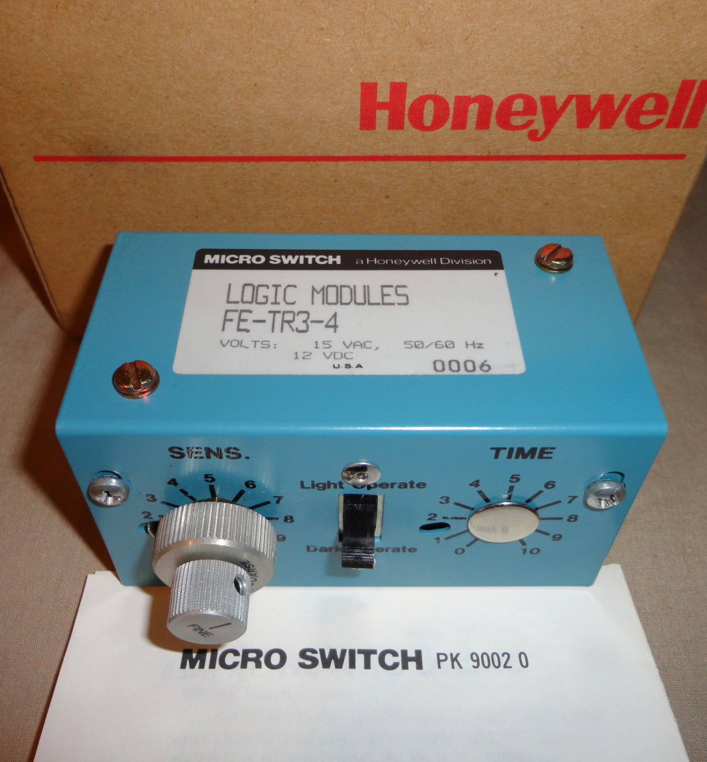 HONEYWELL MICROSWITCH FE-TR3-4 PHOTOELECTRIC CONTROL TR LOGIC MODULE FETR34 NEW