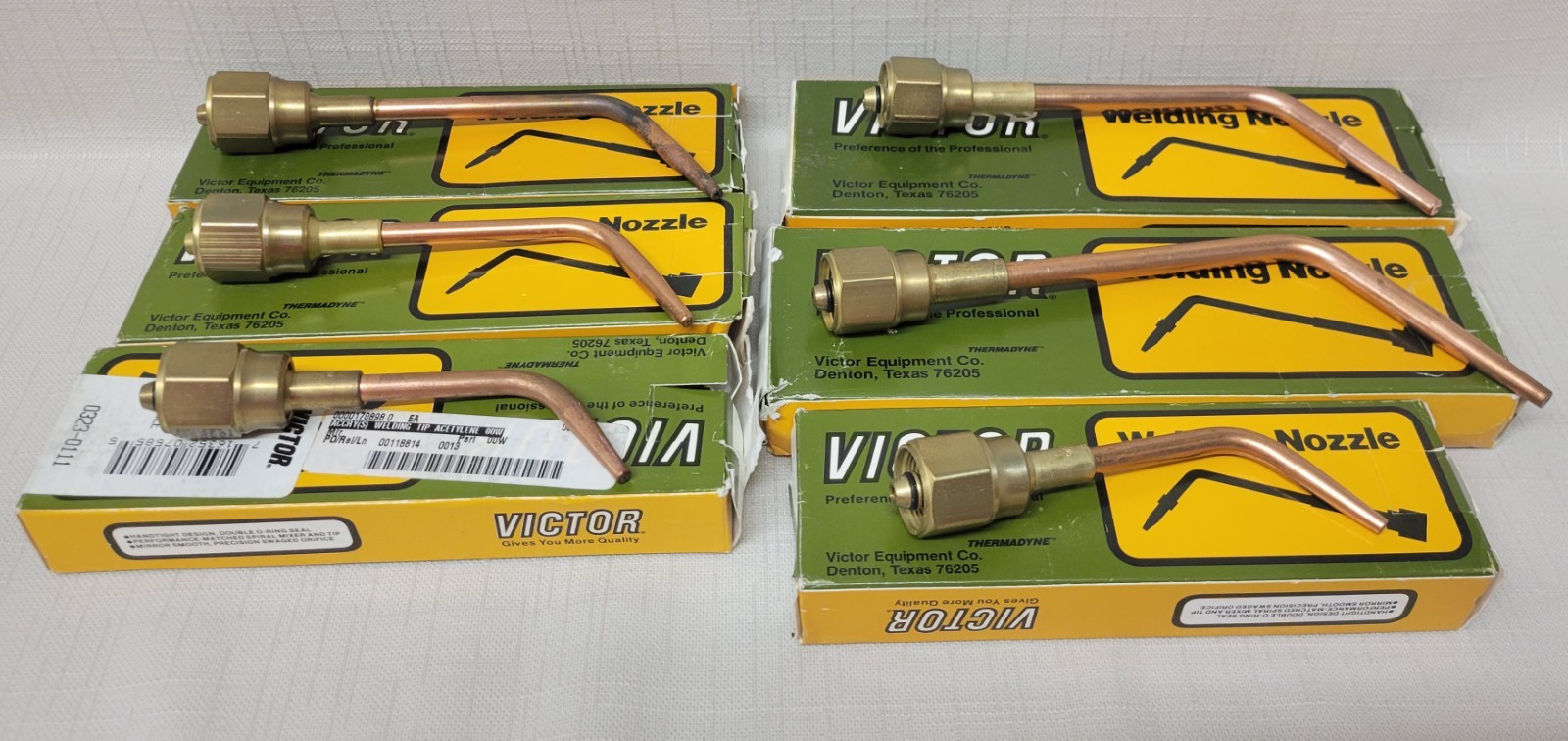 Victor Welding Nozzle Lot, 7 Total