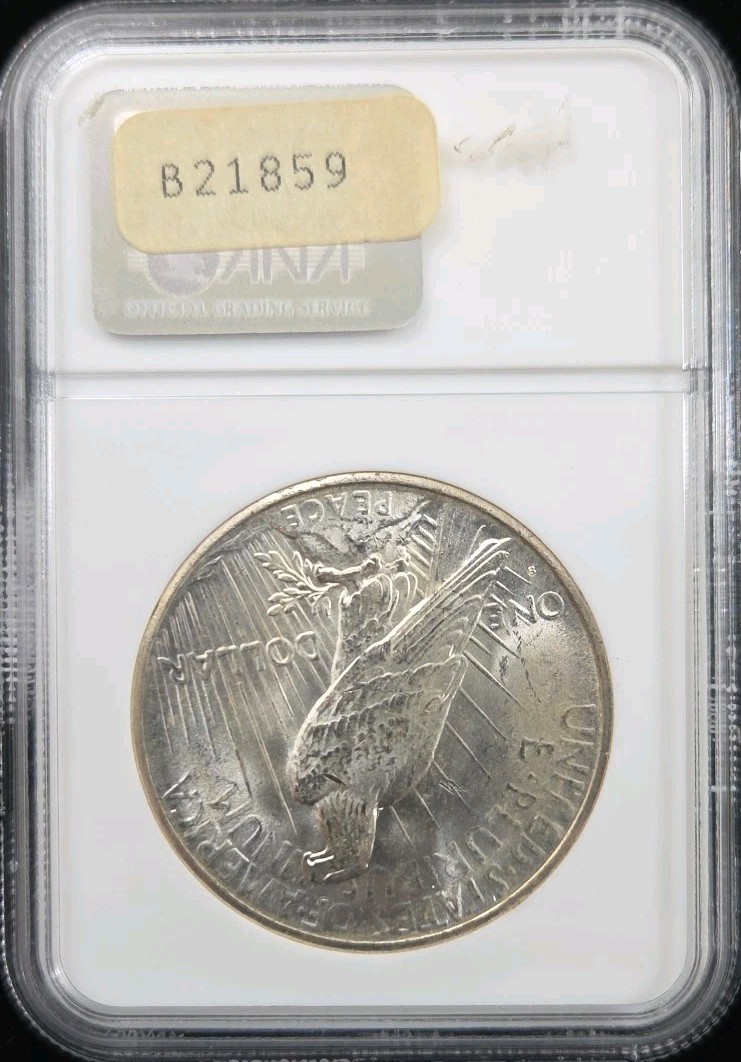 1925-S Peace Dollar $1.00 NGC MS64 RedField.