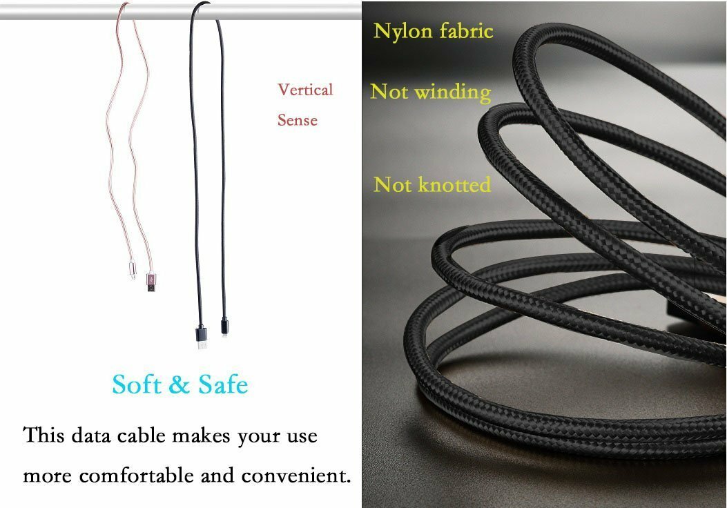 3x 10 FT Cable Cord Charger Wire Usb Smartphone Tablets For Android Phones