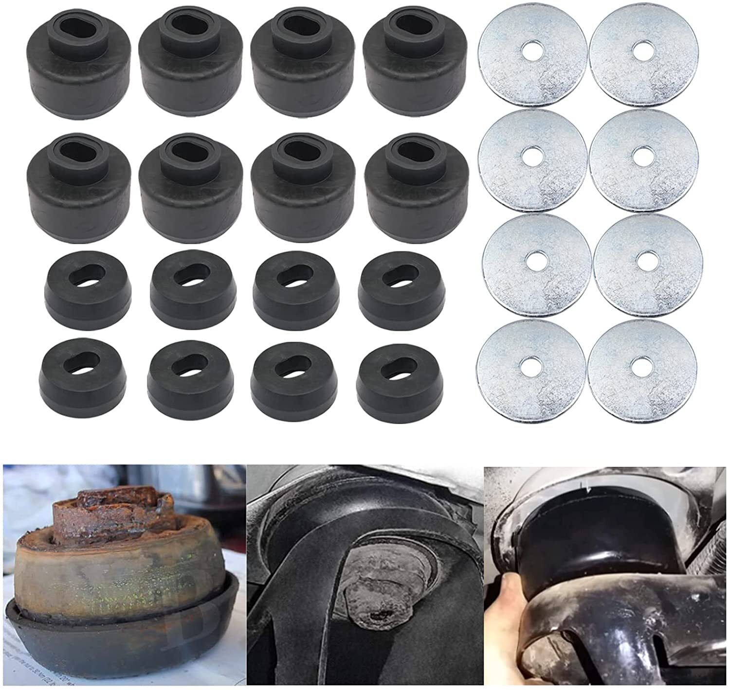 7-141 Body Cab Mount Bushing Kit For 99-14 Chevy Silverado GMC Sierra 1500/2500