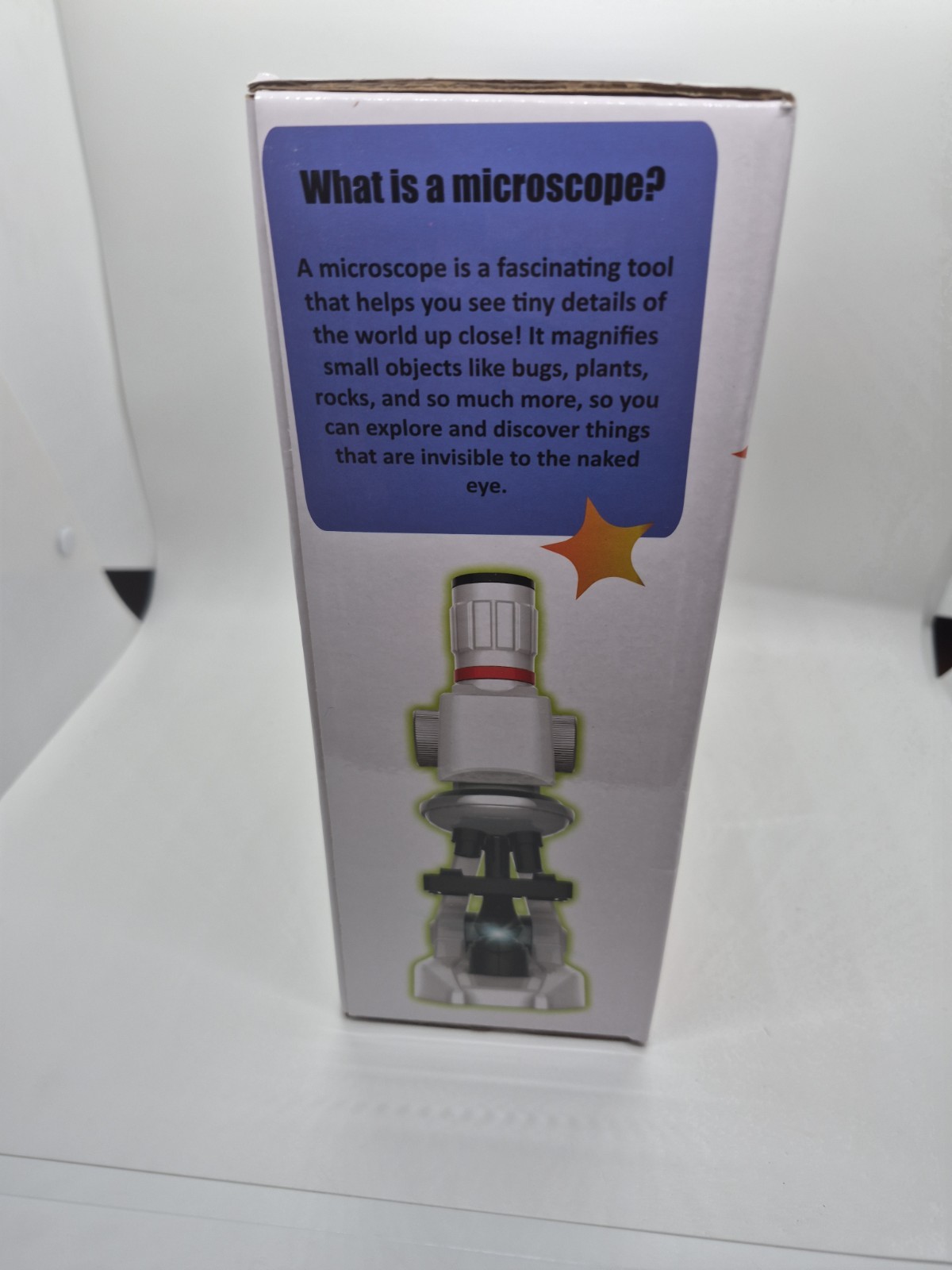 STEM Microscope With Light Source 100x, 400x, 1200x, Kids, Educational, Ages 6+
