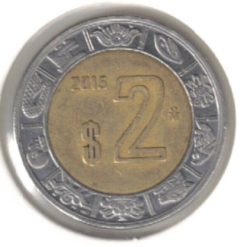 2015 Mexico Circulated Two-Peso Coin