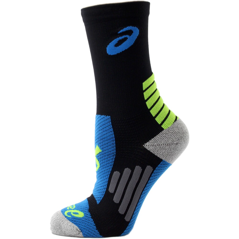 ASICS Gold Ribbon Rally Crew Socks Mens Black Athletic ZKP2372-9056