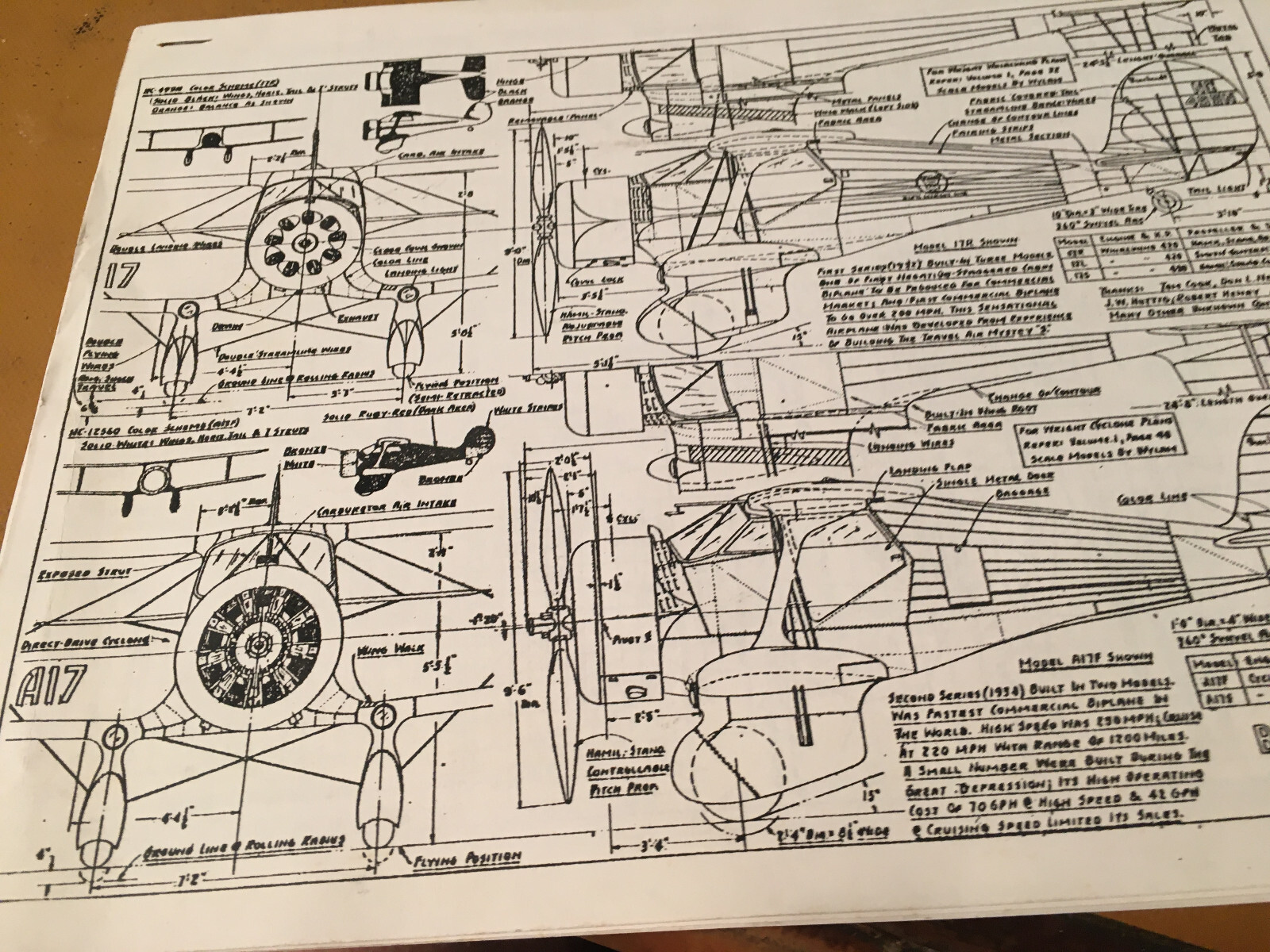 Beechcraft G17S Service Manul. aka Staggerwing