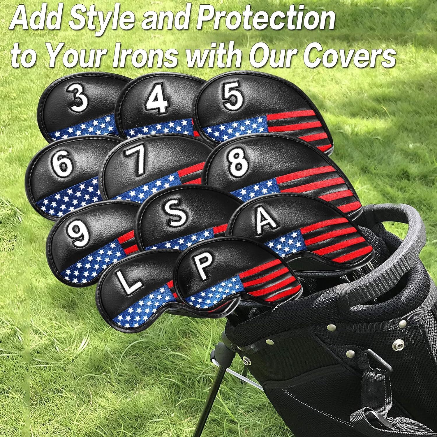 Golf Iron Covers Iron Head Covers Set 11pcs/Set Universal Fit Main Iron Clubs