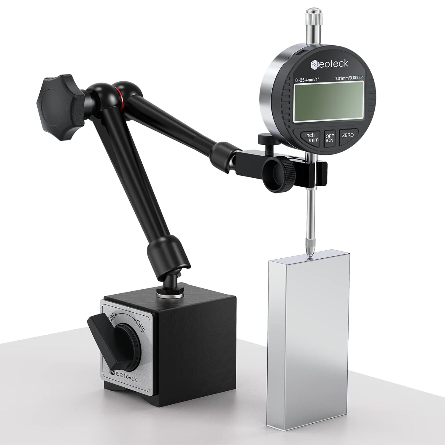 Universal Accurate Digital Dial Indicator - High Resolution - Magnetic Base